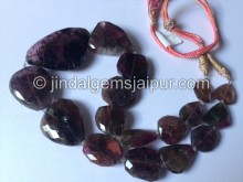 Moss Bio Tourmaline Far Faceted Nuggets Shape Beads